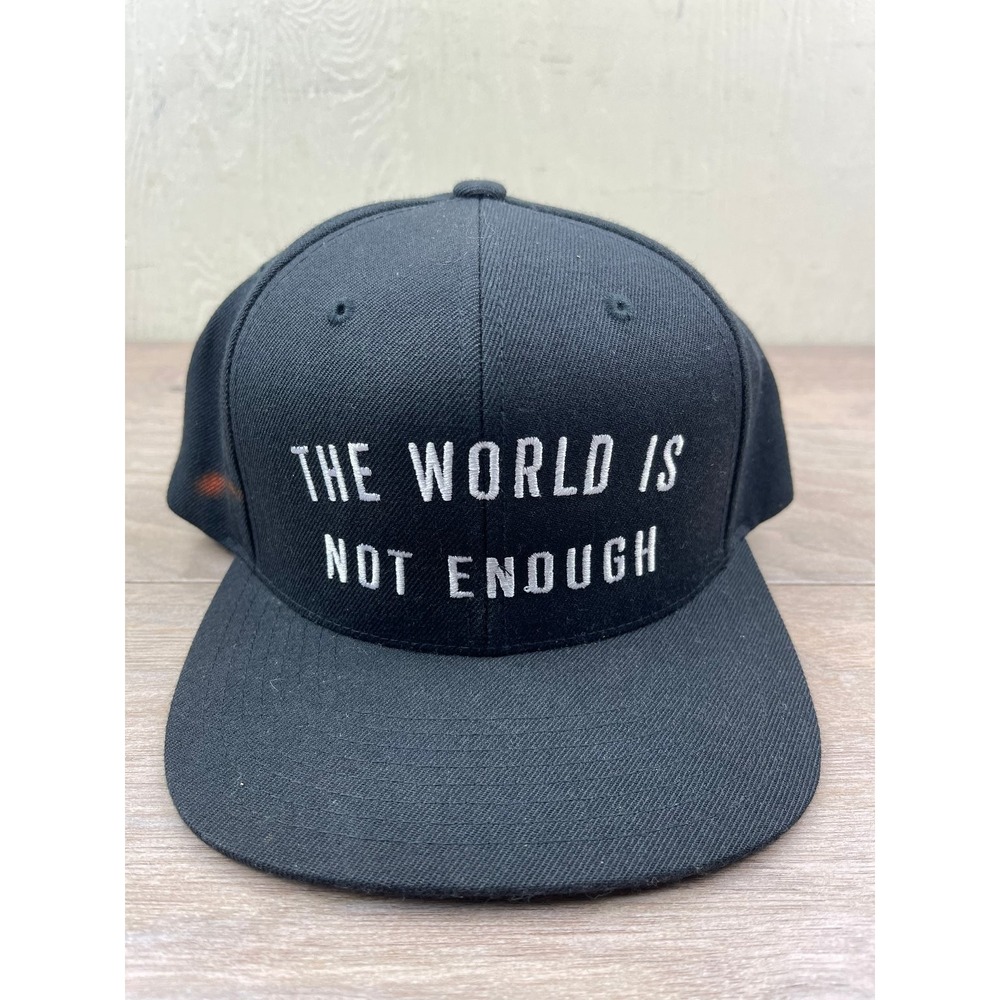 TWINE "THE WORLD IS NOT ENOUGH" Snapback Hat Men's  Black Green